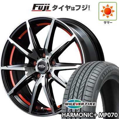 【新品 軽自動車】N-BOX タント スペーシア 夏タイヤ ホイール4本セット 165/55R15 ミレバー ハーモニック プラス MP070(限定) MID シュナイダー RX02 15インチ