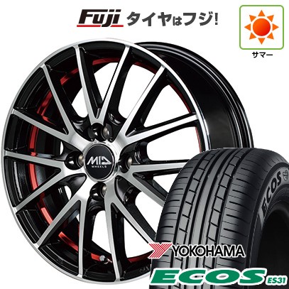 【新品 軽自動車】N-BOX タント スペーシア 夏タイヤ ホイール4本セット 165/55R15 ヨコハマ エコス ES31 MID シュナイダー RX27 15インチ