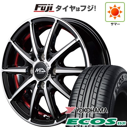 【新品 軽自動車】N-BOX タント スペーシア 夏タイヤ ホイール4本セット 165/55R15 ヨコハマ エコス ES31 MID シュナイダー SX2 15インチ