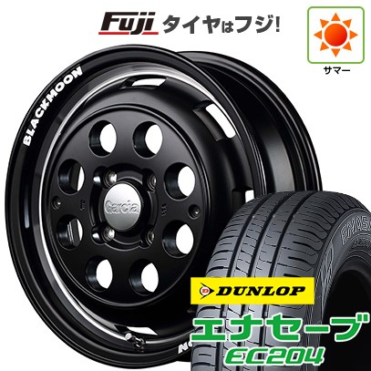 【新品 軽自動車】N-BOX タント スペーシア 夏タイヤ ホイール4本セット 155/65R14 ダンロップ エナセーブ EC204 MID ガルシア シスコ ブラックムーンエディション 14インチ