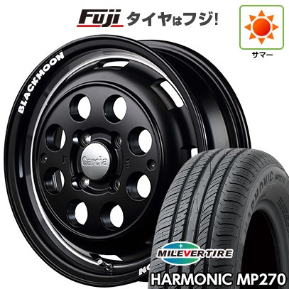 【新品 軽自動車】N-BOX タント スペーシア 夏タイヤ ホイール４本セット 155/65R14 ミレバー ハーモニック MP270(限定) MID ガルシア シスコ ブラックムーンエディション 14インチ