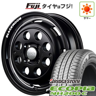 【新品 軽自動車】N-BOX タント スペーシア 夏タイヤ ホイール4本セット 155/65R14 ブリヂストン エコピア NH200 C MID ガルシア シスコ ブラックムーンエディション 14インチ