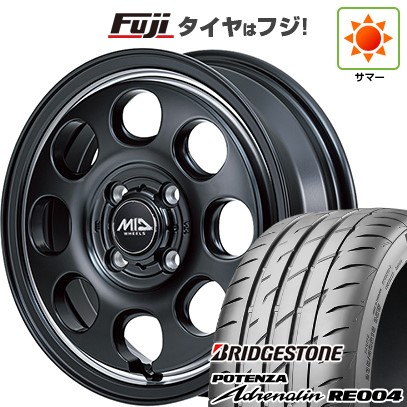 【新品 軽自動車】N-BOX タント スペーシア 夏タイヤ ホイール4本セット 165/55R15 ブリヂストン ポテンザ アドレナリン RE004 MID ガルシア パーム8 15インチ