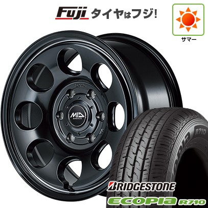 【新品】ハイエース200系 夏タイヤ ホイール4本セット 195/80R15 107/105N ブリヂストン エコピア R710 MID ガルシア パーム8 15インチ