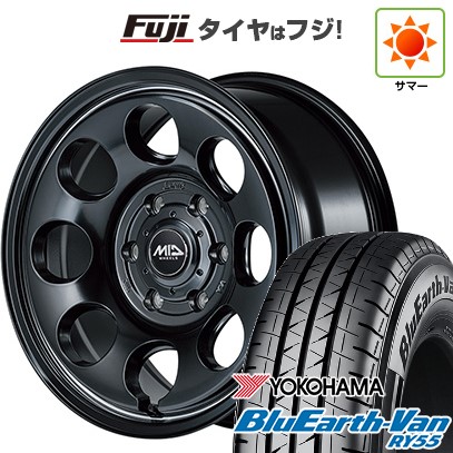 【新品】ハイエース200系 夏タイヤ ホイール４本セット 195/80R15 107/105N ヨコハマ ブルーアース Van RY55 MID ガルシア パーム8 15インチ