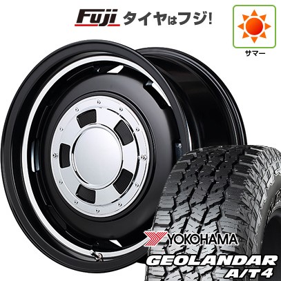 【新品】ジムニー 夏タイヤ ホイール4本セット 185/85R16 ヨコハマ ジオランダー A/T4 G018 WL/RBL MID ガルシア シスコ 16インチ