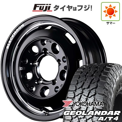 【新品】ジムニー 夏タイヤ ホイール4本セット 185/85R16 ヨコハマ ジオランダー A/T4 G018 WL/RBL MID ガルシア シスコ ブラックムーンエディション 16インチ