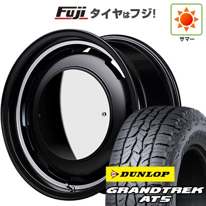 【新品】ジムニーシエラ 夏タイヤ ホイール4本セット 225/70R16 ダンロップ グラントレック AT5 MID ガルシア シスコ ムーン 16インチ