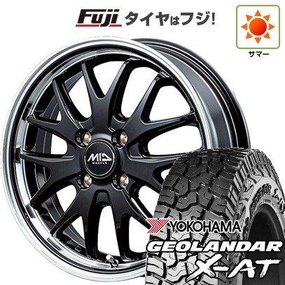 【新品 軽自動車】N-BOX タント スペーシア 夏タイヤ ホイール４本セット 155/65R14 ヨコハマ ジオランダー X-AT G016 MID ヴァーテックワン エグゼ7 14インチ