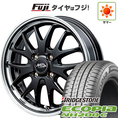 【新品 軽自動車】N-BOX タント スペーシア 夏タイヤ ホイール４本セット 155/65R14 ブリヂストン エコピア NH200 C MID ヴァーテックワン エグゼ7 14インチ
