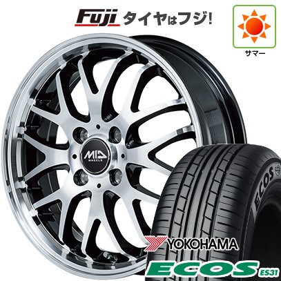 【新品 軽自動車】N-BOX タント スペーシア 夏タイヤ ホイール4本セット 165/55R15 ヨコハマ エコス ES31 MID ヴァーテックワン エグゼ10 Vセレクション 15インチ