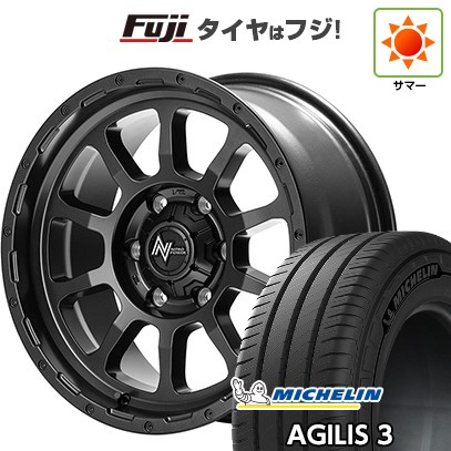 【新品】ハイエース200系 夏タイヤ ホイール４本セット 215/65R16 109/107T ミシュラン アジリス3 MID ナイトロパワー M10 パーシング バレルブラックエディション 16インチ