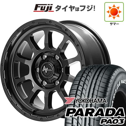 【新品】ハイエース200系 夏タイヤ ホイール４本セット 215/65R16 109/107S ヨコハマ PARADA PA03 ホワイトレター MID ナイトロパワー M10 パーシング バレルブラックエディション 16インチ