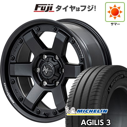 【新品】ハイエース200系 夏タイヤ ホイール４本セット 215/60R17 109/107T ミシュラン アジリス3 MID ナイトロパワー M6 カービン 17インチ