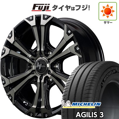 【新品】ハイエース200系 夏タイヤ ホイール4本セット 215/65R16 109/107T ミシュラン アジリス3 MID ナイトロパワー ジャベリン 16インチ