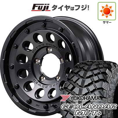 【新品】ジムニー 夏タイヤ ホイール4本セット 195/80R16 ヨコハマ ジオランダー M/T+ G001J MID ナイトロパワー H12 ショットガン 16インチ