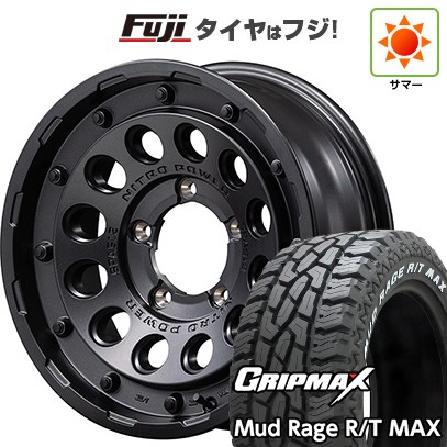 【新品】ジムニー 夏タイヤ ホイール４本セット 185/85R16 グリップマックス マッドレイジR/T MAX RWL(限定) MID ナイトロパワー H12 ショットガン 16インチ