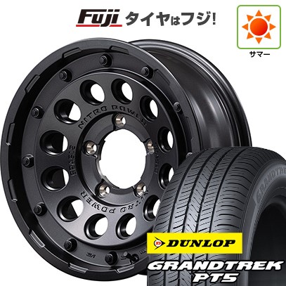 【新品】ジムニーシエラ 夏タイヤ ホイール4本セット 225/70R16 ダンロップ グラントレック PT5 MID ナイトロパワー H12 ショットガン 16インチ