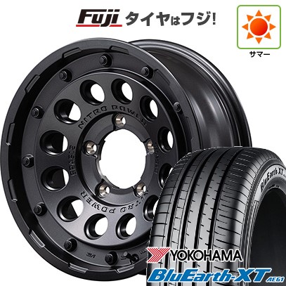 【新品】ジムニーシエラ 夏タイヤ ホイール4本セット 215/70R16 ヨコハマ ブルーアース XT AE61 MID ナイトロパワー H12 ショットガン 16インチ