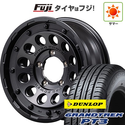 【新品】ジムニーシエラ 夏タイヤ ホイール４本セット 215/70R16 ダンロップ グラントレック PT3 MID ナイトロパワー H12 ショットガン 16インチ