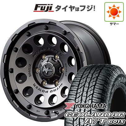 【新品】ハイエース200系 夏タイヤ ホイール4本セット 215/65R16 109/107S ヨコハマ ジオランダー A/T G015 WL/RBL MID ナイトロパワー H12 ショットガン 16インチ