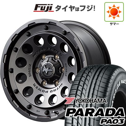 【新品】ハイエース200系 夏タイヤ ホイール４本セット 215/65R16 109/107S ヨコハマ PARADA PA03 ホワイトレター MID ナイトロパワー H12 ショットガン 16インチ
