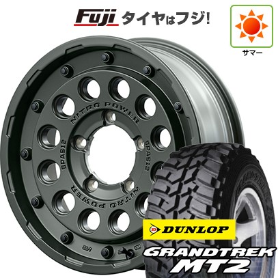 【新品】ジムニー 夏タイヤ ホイール4本セット 195/80R16 ダンロップ グラントレック MT2 MID ナイトロパワー H12 ショットガン タクティカルエディション 16インチ