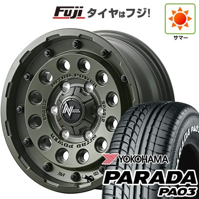 【新品】ハイエース200系 夏タイヤ ホイール4本セット 215/65R16 109/107S ヨコハマ PARADA PA03 ホワイトレター MID ナイトロパワー H12 ショットガン タクティカルエディション 16インチ