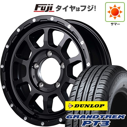 【新品】ジムニーシエラ 夏タイヤ ホイール４本セット 215/70R16 ダンロップ グラントレック PT3 MID ナイトロパワー M10 パーシングJ 16インチ