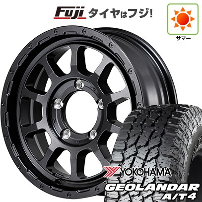 【新品】ジムニー 夏タイヤ ホイール4本セット 185/85R16 ヨコハマ ジオランダー A/T4 G018 WL/RBL MID ナイトロパワー M10 パーシングJ バレルブラックエディション 16インチ