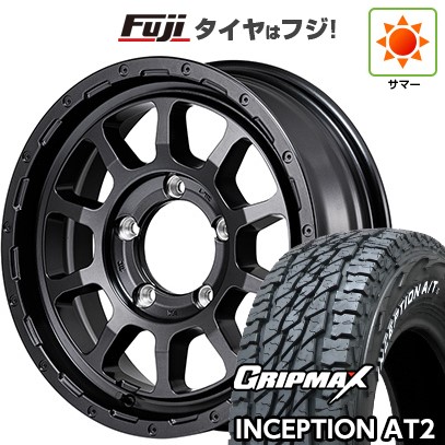 【新品】ジムニー 夏タイヤ ホイール４本セット 175/80R16 グリップマックス インセプション A/TII RWL(限定) MID ナイトロパワー M10 パーシングJ バレルブラックエディション 16インチ