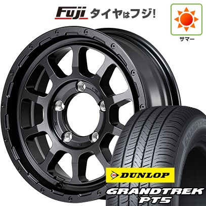 【新品】ジムニー 夏タイヤ ホイール4本セット 175/80R16 ダンロップ グラントレック PT5 MID ナイトロパワー M10 パーシングJ バレルブラックエディション 16インチ