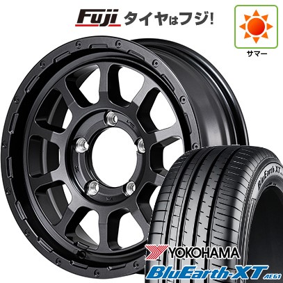 【新品】ジムニーシエラ 夏タイヤ ホイール4本セット 215/70R16 ヨコハマ ブルーアース XT AE61 MID ナイトロパワー M10 パーシングJ バレルブラックエディション 16インチ