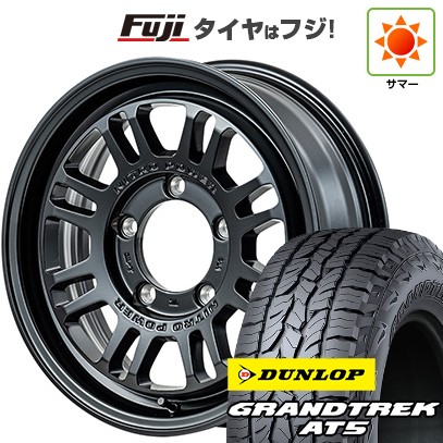 【新品】ジムニーシエラ 夏タイヤ ホイール４本セット 215/70R16 ダンロップ グラントレック AT5 MID ナイトロパワー M16 アサルト 16インチ