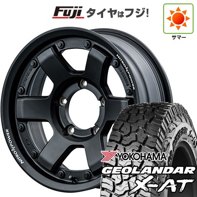 【新品】ジムニー 夏タイヤ ホイール４本セット 195/80R16 ヨコハマ ジオランダー X-AT G016 OWL MID ナイトロパワー M6 カービン 16インチ