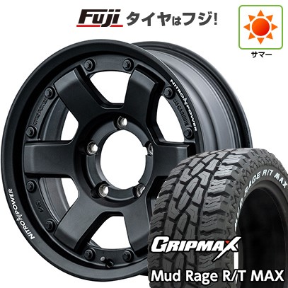 【新品】ジムニー 夏タイヤ ホイール４本セット 185/85R16 グリップマックス マッドレイジR/T MAX RWL(限定) MID ナイトロパワー M6 カービン 16インチ