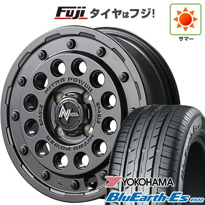 【新品 軽自動車】N-BOX タント スペーシア 夏タイヤ ホイール４本セット 155/65R14 ヨコハマ ブルーアース ES32 MID ナイトロパワー H12 ショットガン 14インチ