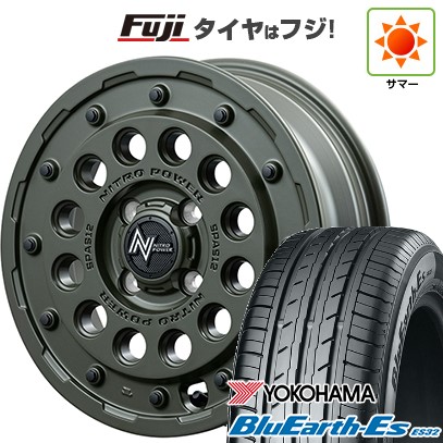 【新品 軽自動車】N-BOX タント スペーシア 夏タイヤ ホイール4本セット 155/65R14 ヨコハマ ブルーアース ES32 MID ナイトロパワー H12 ショットガン タクティカルエディション 14インチ