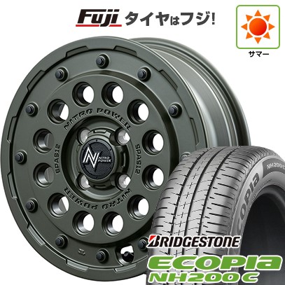 【新品 軽自動車】N-BOX タント スペーシア 夏タイヤ ホイール4本セット 155/65R14 ブリヂストン エコピア NH200 C MID ナイトロパワー H12 ショットガン タクティカルエディション 14インチ