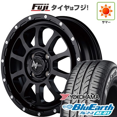 【新品 軽自動車】N-BOX タント スペーシア 夏タイヤ ホイール4本セット 155/65R14 ヨコハマ ブルーアース AE-01 MID ナイトロパワー M10 パーシングKC 14インチ