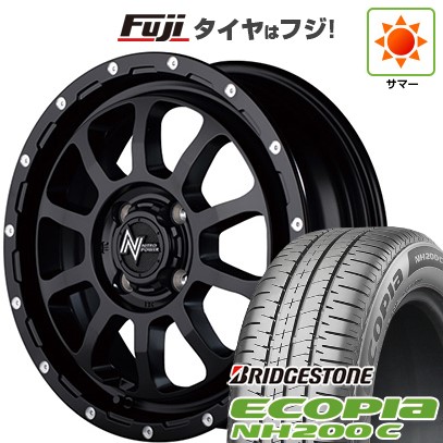 【新品 軽自動車】N-BOX タント スペーシア 夏タイヤ ホイール4本セット 155/65R14 ブリヂストン エコピア NH200 C MID ナイトロパワー M10 パーシングKC 14インチ