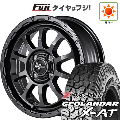 【新品 軽自動車】N-BOX タント スペーシア 夏タイヤ ホイール４本セット 155/65R14 ヨコハマ ジオランダー X-AT G016 MID ナイトロパワー M10 パーシングKC バレルブラックエディショ 14インチ