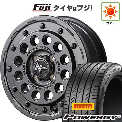 【新品 軽自動車】N-BOX タント スペーシア 夏タイヤ ホイール4本セット 165/55R15 ピレリ パワジー MID ナイトロパワー H12 ショットガン 15インチ