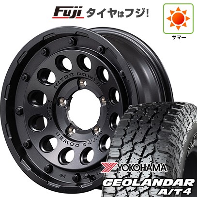 【新品】ジムニーシエラ 夏タイヤ ホイール4本セット 215/75R15 ヨコハマ ジオランダー A/T4 G018 RBL MID ナイトロパワー H12 ショットガン 15インチ
