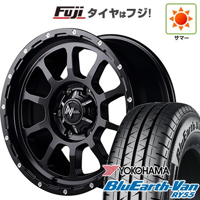【新品】ハイエース200系 夏タイヤ ホイール4本セット 195/80R15 107/105N ヨコハマ ブルーアース Van RY55 MID ナイトロパワー M10 パーシング 15インチ