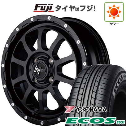 【新品 軽自動車】N-BOX タント スペーシア 夏タイヤ ホイール4本セット 165/55R15 ヨコハマ エコス ES31 MID ナイトロパワー M10 パーシングKC 15インチ