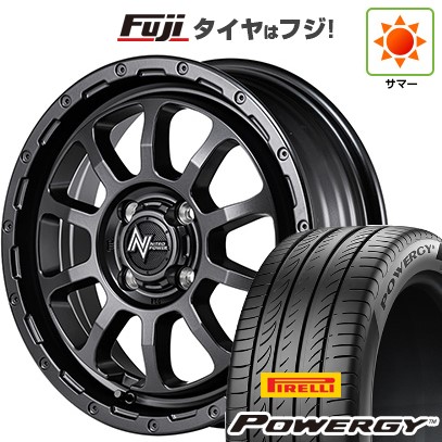 【新品 軽自動車】N-BOX タント スペーシア 夏タイヤ ホイール4本セット 165/55R15 ピレリ パワジー MID ナイトロパワー M10 パーシングKC バレルブラックエディショ 15インチ