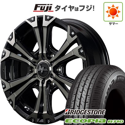【新品】ハイエース200系 夏タイヤ ホイール４本セット 195/80R15 107/105N ブリヂストン エコピア R710 MID ナイトロパワー ジャベリン 15インチ