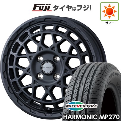 【新品 軽自動車】N-BOX タント スペーシア 夏タイヤ ホイール４本セット 155/65R14 ミレバー ハーモニック MP270(限定) ウェッズ ウェッズアドベンチャー マッドヴァンス X タイプM 14インチ
