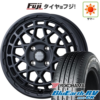 【パンク保証付き】【新品 軽自動車】N-BOX タント スペーシア 夏タイヤ ホイール4本セット 155/65R14 ヨコハマ ブルーアース RV-03CK ウェッズ ウェッズアドベンチャー マッドヴァンス X タイプM 14インチ
